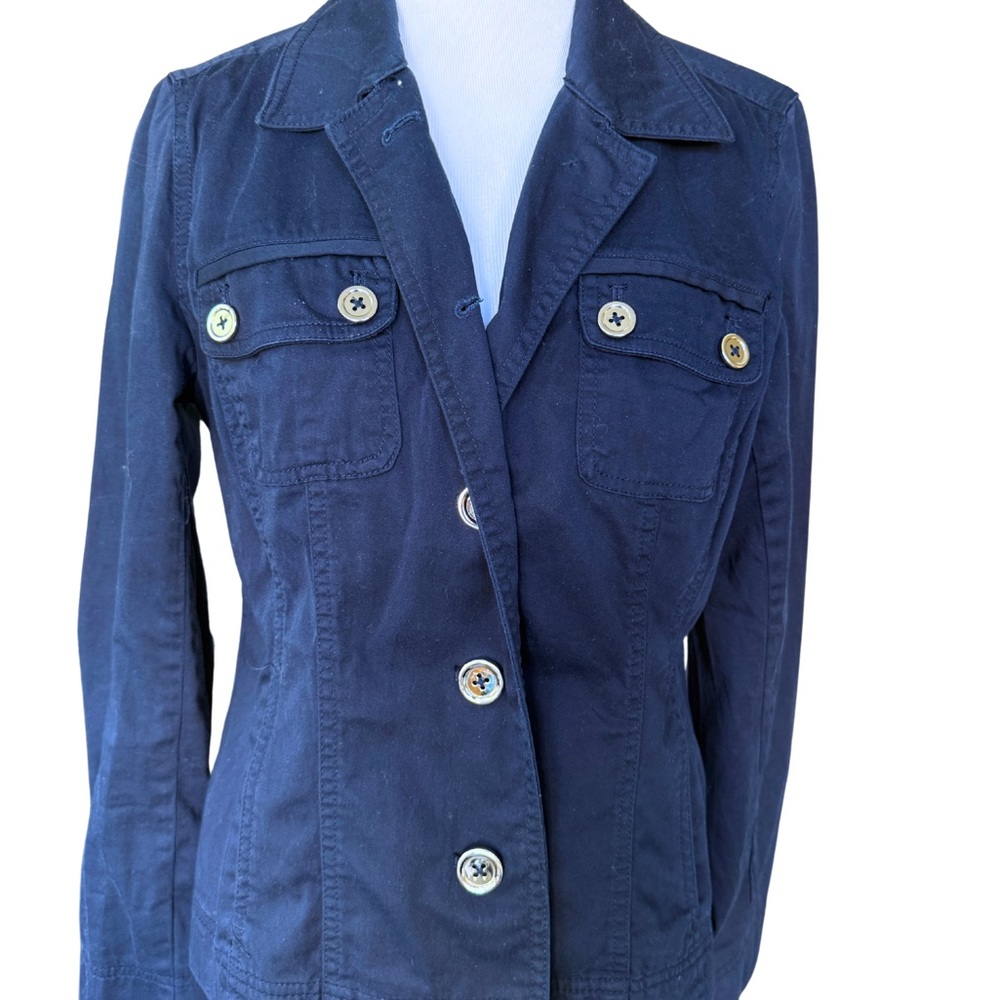 Jones New York Blue Blazer Tailored Fit Business Casual